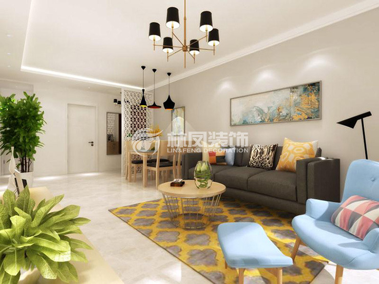 月星中央花園106平北歐風(fēng)格整裝效果圖 月星中央花園106平北歐風(fēng)格整裝效果圖