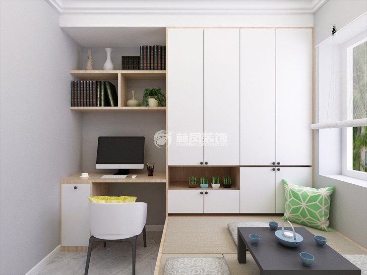 萬(wàn)科翡翠公園120㎡戶(hù)型次臥榻榻米裝修案例 萬(wàn)科翡翠公園120㎡戶(hù)型次臥榻榻米裝修案例