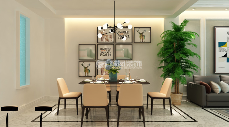 餐廳掛畫背景墻裝修效果圖 餐廳掛畫背景墻裝修效果圖