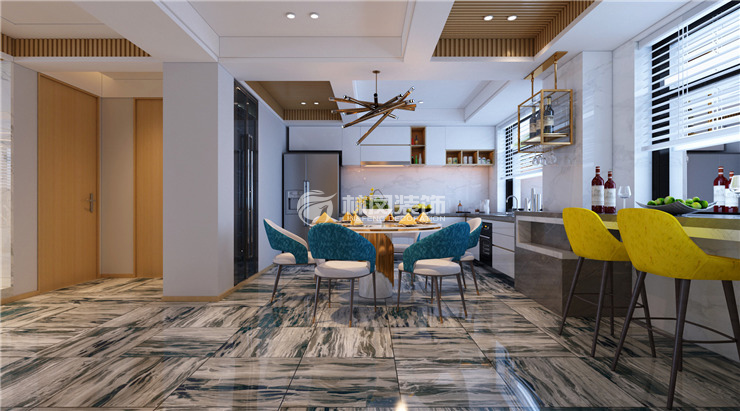 萬科翡翠四季117㎡餐廚一體化裝修效果圖 萬科翡翠四季117㎡餐廚一體化裝修效果圖