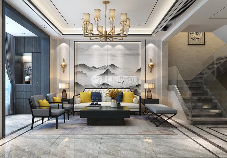 新中式風(fēng)格躍層裝修效果圖 新中式風(fēng)格躍層裝修效果圖