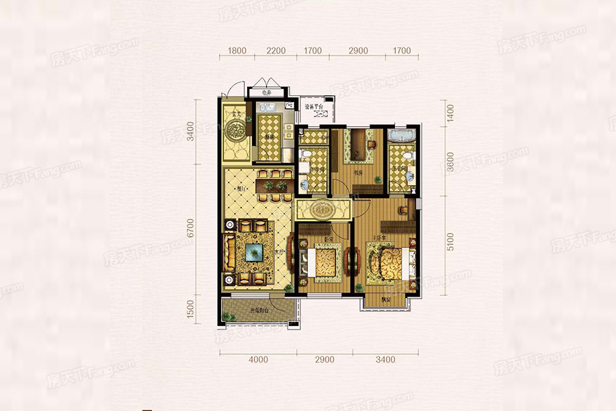 府城名著127㎡戶型圖 府城名著127㎡戶型圖