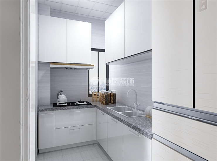 府城名著127㎡L型廚房裝修效果圖 府城名著127㎡L型廚房裝修效果圖