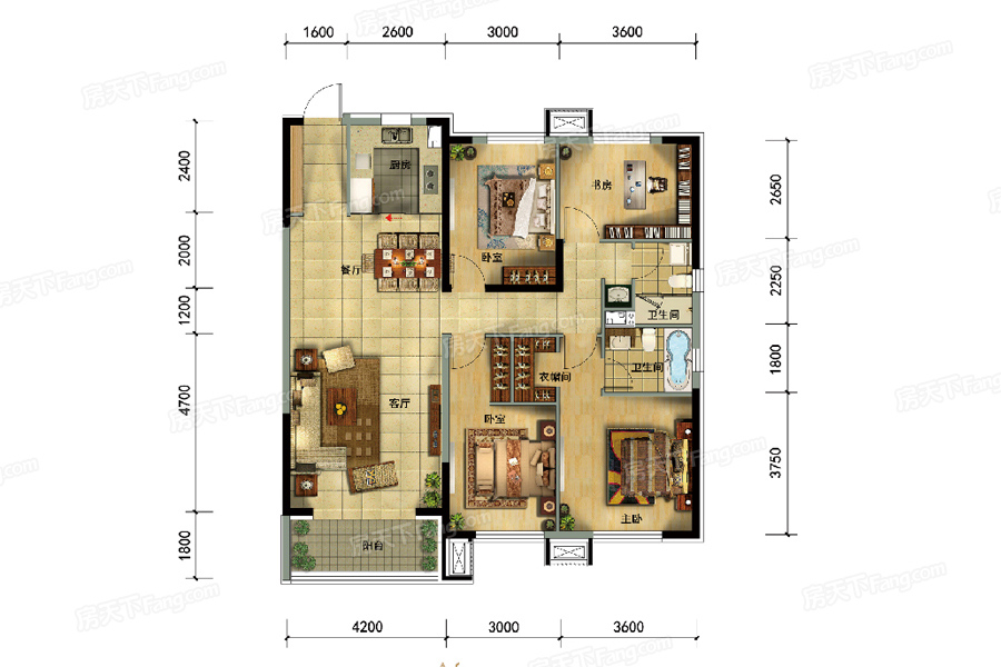 五礦世家金城135㎡戶型圖 五礦世家金城135㎡戶型圖