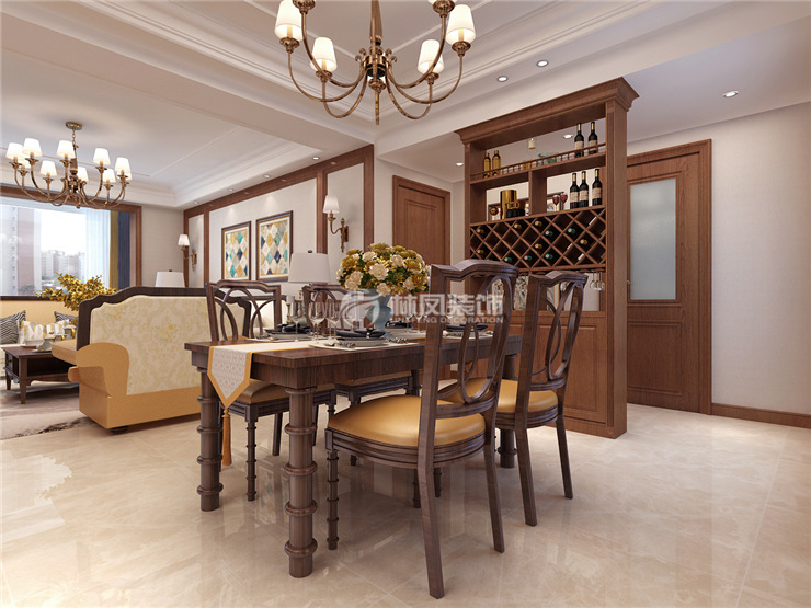 富力星月灣128㎡美式風(fēng)格餐廳裝修效果圖 富力星月灣128㎡美式風(fēng)格餐廳裝修效果圖