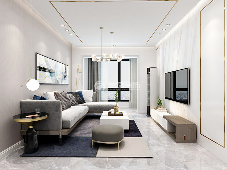 富力星月灣128㎡輕奢風(fēng)格客廳裝修效果圖 富力星月灣128㎡輕奢風(fēng)格客廳裝修效果圖