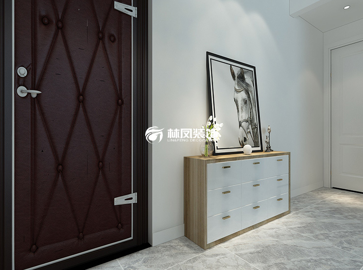 保利茉莉公館127㎡玄關(guān)裝修效果圖 保利茉莉公館127㎡玄關(guān)裝修效果圖