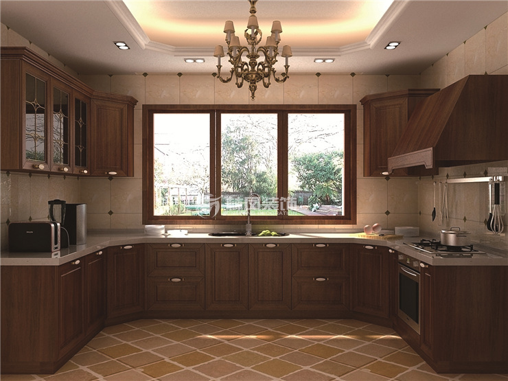 保利茉莉公館127㎡U型廚房裝修效果圖 保利茉莉公館127㎡U型廚房裝修效果圖