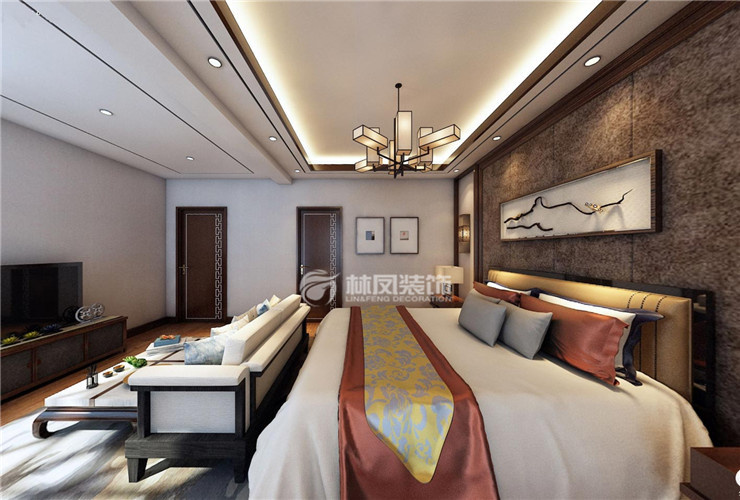 保利茉莉公館127㎡主臥裝修效果圖 保利茉莉公館127㎡主臥裝修效果圖