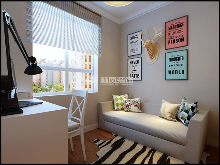 萬科圣豐翡翠之光140㎡書房設(shè)計裝修效果圖 萬科圣豐翡翠之光140㎡書房設(shè)計裝修效果圖