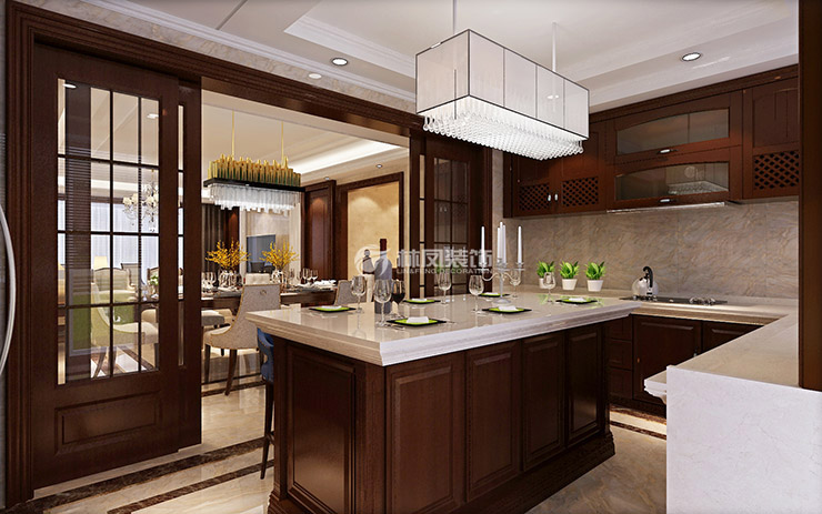 美式風(fēng)格開(kāi)放式廚房設(shè)計(jì)裝修效果圖 美式風(fēng)格開(kāi)放式廚房設(shè)計(jì)裝修效果圖