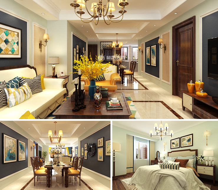 保利白沙林語160平美式風(fēng)格裝修效果圖 保利白沙林語160平美式風(fēng)格裝修效果圖