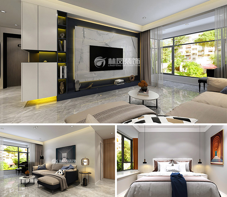 保利白沙林語110平現(xiàn)代風(fēng)格裝修效果圖 保利白沙林語110平現(xiàn)代風(fēng)格裝修效果圖