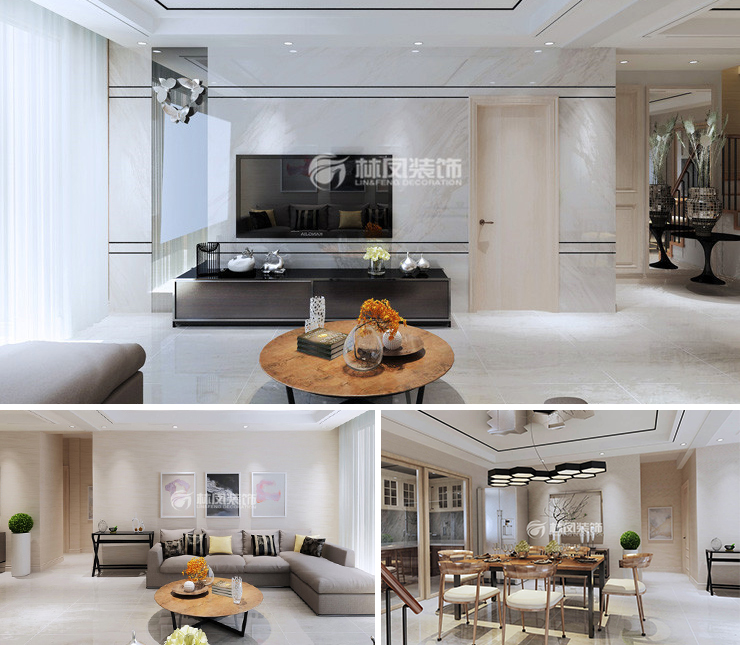 榮盛盛京綠洲194平混搭風格裝修效果圖 榮盛盛京綠洲194平混搭風格裝修效果圖