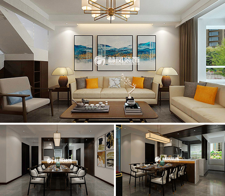 恒大中央廣場215平港式風格裝修效果圖 恒大中央廣場215平港式風格裝修效果圖