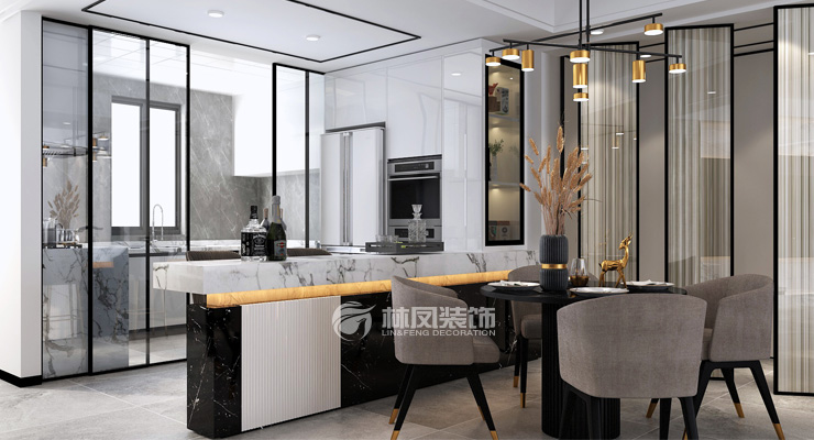 輕奢風(fēng)格開(kāi)放式廚房設(shè)計(jì)裝修效果圖 輕奢風(fēng)格開(kāi)放式廚房設(shè)計(jì)裝修效果圖
