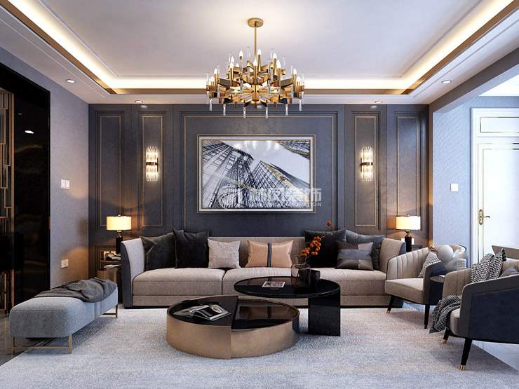 港式風格客廳裝修效果圖