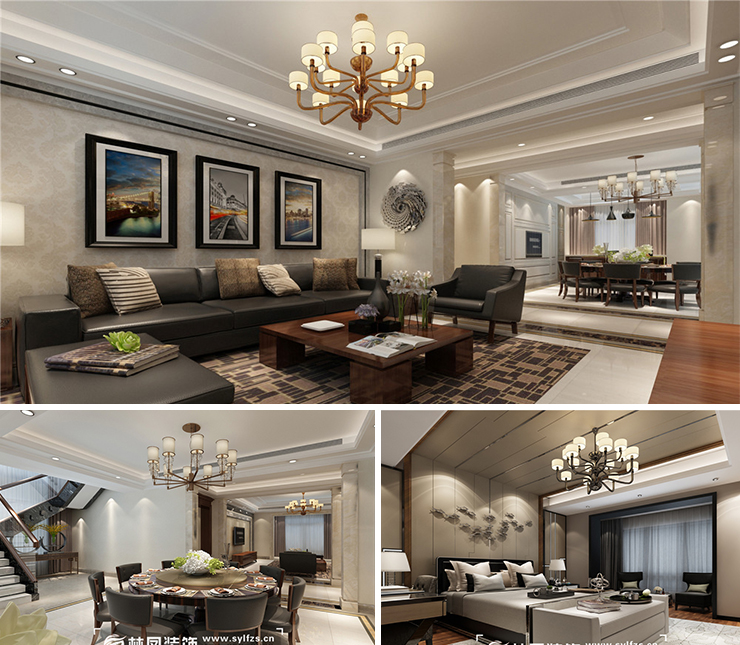 華潤置地悅璽 286平 港式風格裝修效果圖 華潤置地悅璽 286平 港式風格裝修效果圖