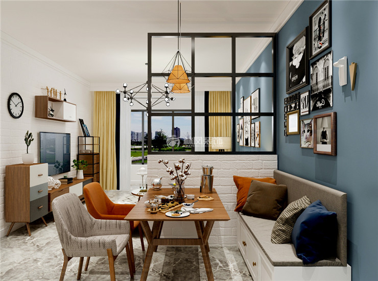 北歐風格半墻設(shè)計裝修效果圖