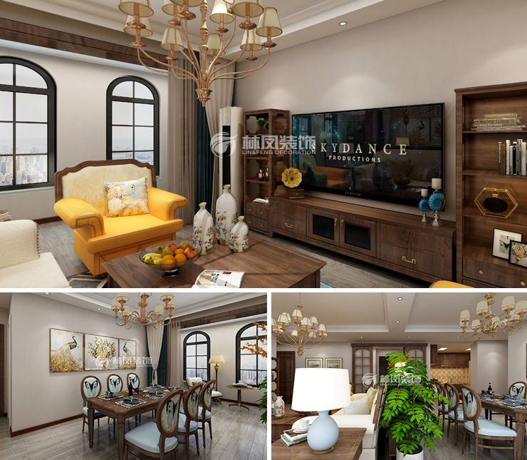 萬(wàn)科圣豐?翡翠之光 140平 美式風(fēng)格裝修效果圖 萬(wàn)科圣豐?翡翠之光 140平 美式風(fēng)格裝修效果圖