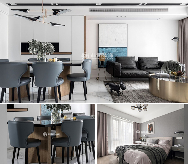 美的盛堂 130平 現(xiàn)代簡約風格裝修效果圖