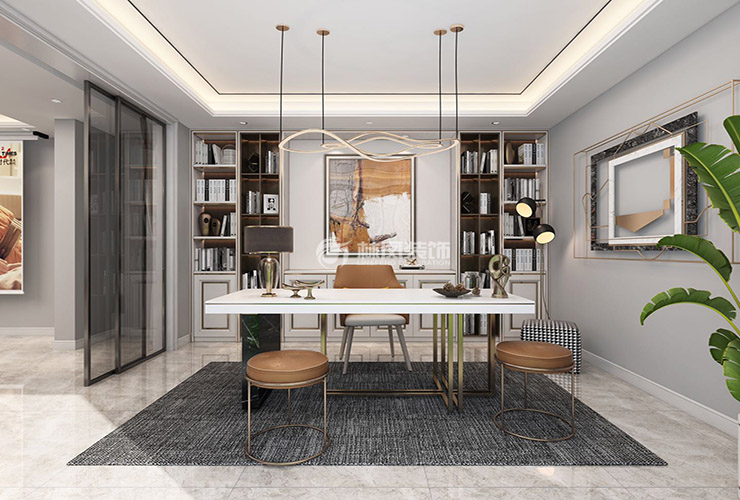 輕奢風(fēng)格書房裝修效果圖 輕奢風(fēng)格書房裝修效果圖