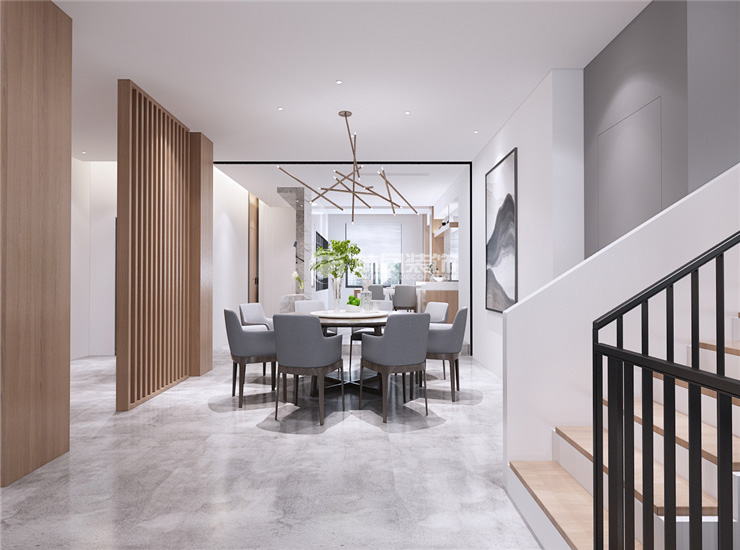 輕奢風格餐廳瓷磚鋪貼設計裝修效果圖 輕奢風格餐廳瓷磚鋪貼設計裝修效果圖