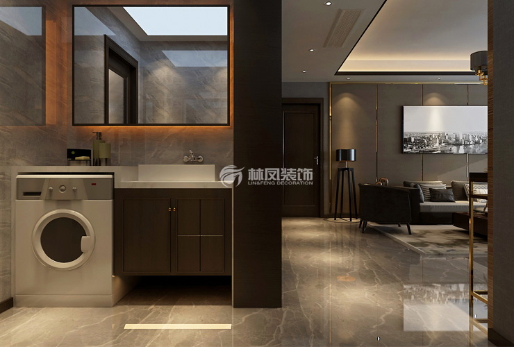 輕奢風(fēng)格衛(wèi)生間洗手臺外移設(shè)計裝修效果圖 輕奢風(fēng)格衛(wèi)生間洗手臺外移設(shè)計裝修效果圖