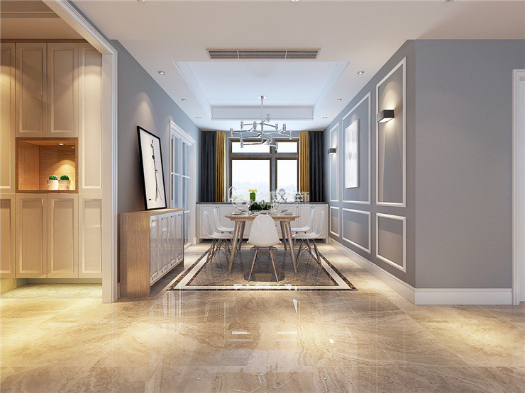 輕奢風格餐廳燈光設(shè)計裝修效果圖