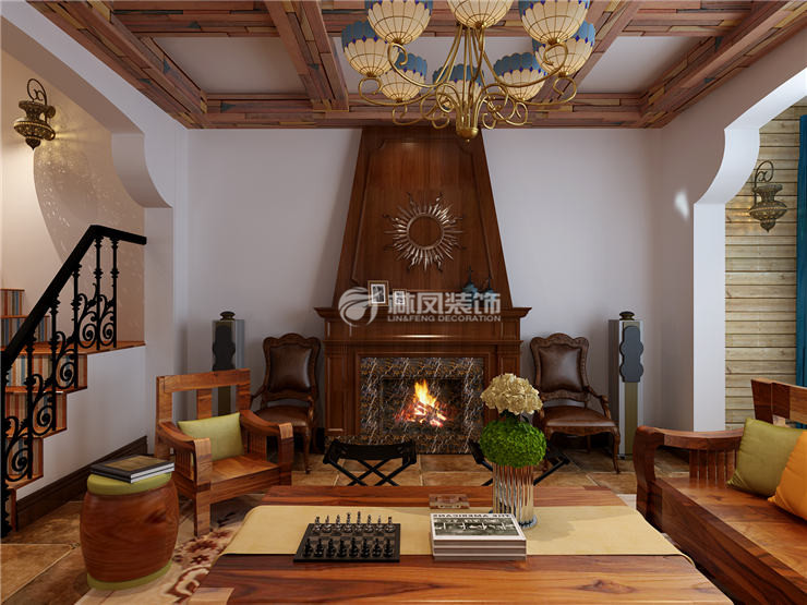 美式風(fēng)格橫梁弱化設(shè)計裝修效果圖 美式風(fēng)格橫梁弱化設(shè)計裝修效果圖