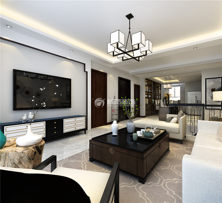 新中式風(fēng)格復(fù)式戶型裝修效果圖 新中式風(fēng)格復(fù)式戶型裝修效果圖