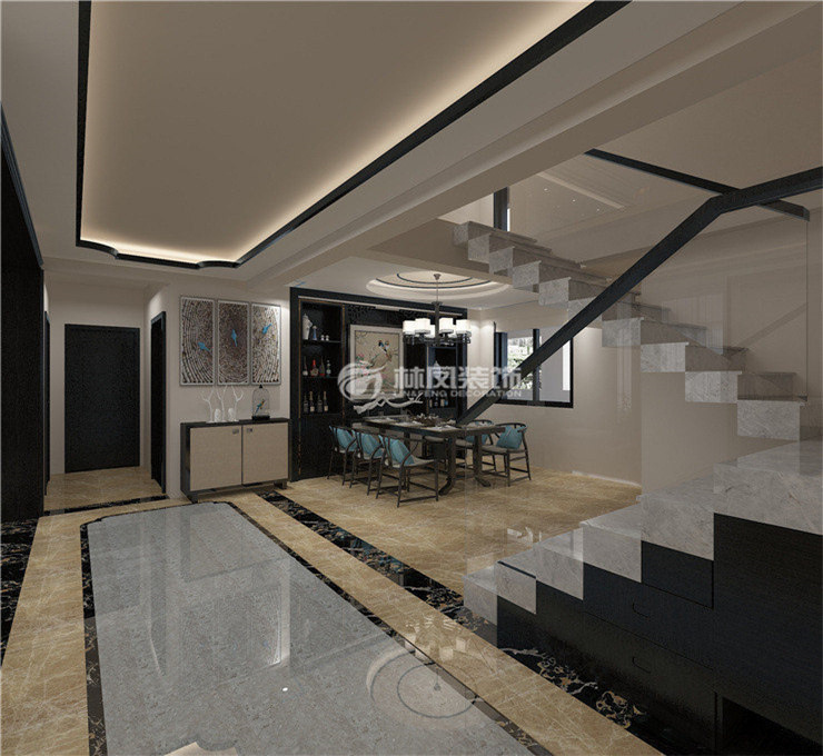 新中式風格躍層別墅裝修效果圖 新中式風格躍層別墅裝修效果圖