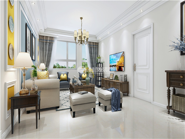 金地鐵西檀府-125平米-簡約美式-客廳.jpg 金地鐵西檀府-125平米-簡約美式-客廳.jpg