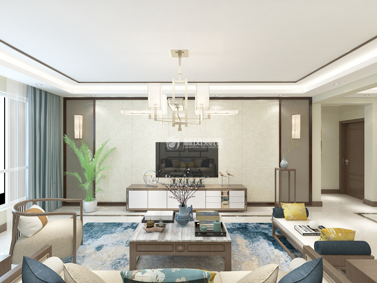 中糧隆璽-150平-新中式風格-客廳1.jpg 中糧隆璽-150平-新中式風格-客廳1.jpg